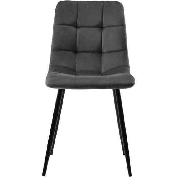 Polsterstuhl Ava (4er-Set) Grau - Samt - 44 x 86 x 46 cm