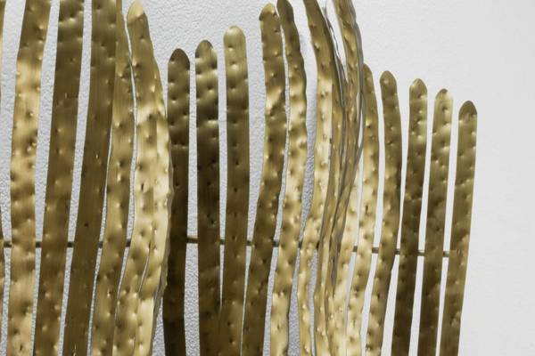 Wanddeko Abstrakt Nid Gold - Metall - 88 x 63 x 16 cm