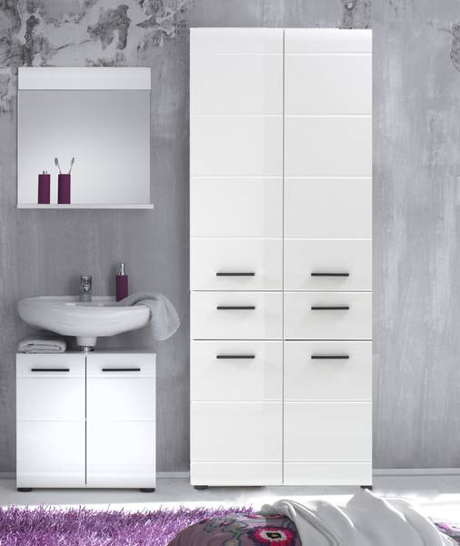 Standtype SkinGloss Bad Weiß - Holz teilmassiv - 60 x 182 x 31 cm