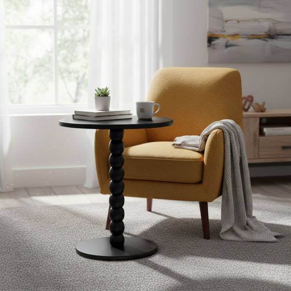 Couchtisch HH-HZ1260370 Schwarz - Massivholz - 35 x 40 x 35 cm