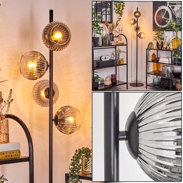 Stehlampe Cesaro Grau - Metall - 17 x 160 x 69 cm