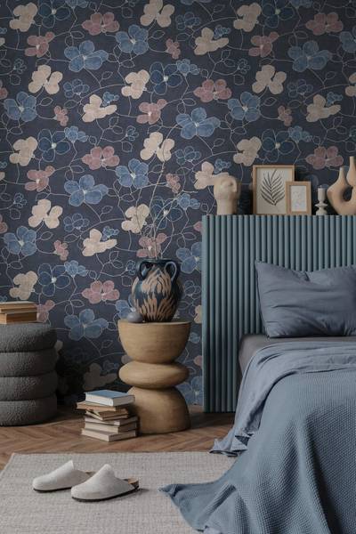 Vliestapete 791474-GU Blau - Kunststoff - 53 x 1 x 1005 cm