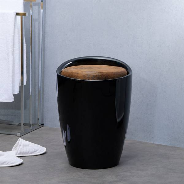 Tabouret DANIEL Noir - Marron