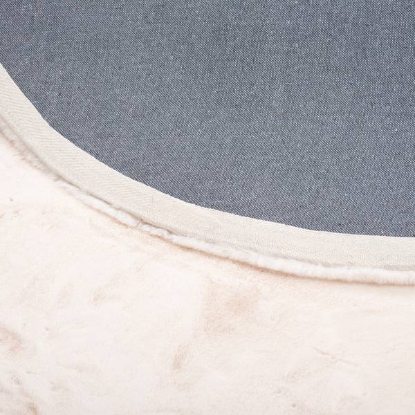 Tapis Plush Blanc crème - 160 x 160 cm