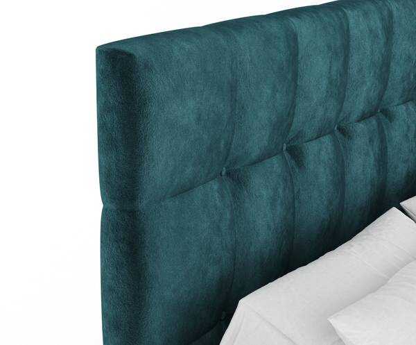 Lit boxspring Chanton Turquoise - Largeur de la surface de couchage : 200 cm