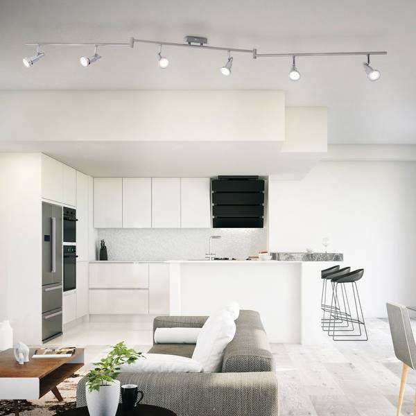 Spotleuchte Deckenleuchte BKL1207 Silber - ABS - 7 x 15 x 180 cm