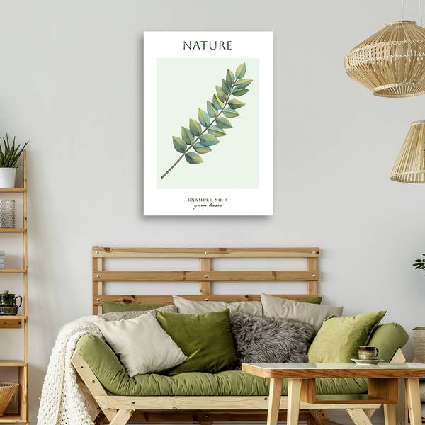 Wandbild blätter – natur 80 x 120 cm