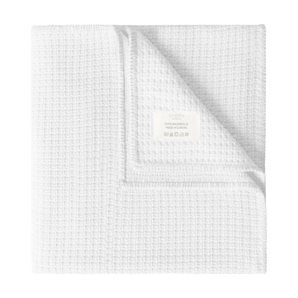Wohn- & Kuscheldecke Knit Oversize Weiß - Naturfaser - 150 x 1 x 210 cm