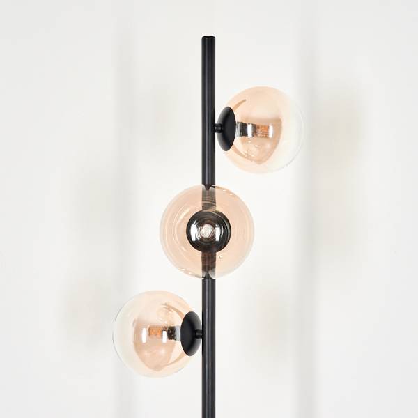 Stehlampe Garaguso Braun - Durchsichtig - Durchmesser: 30 cm
