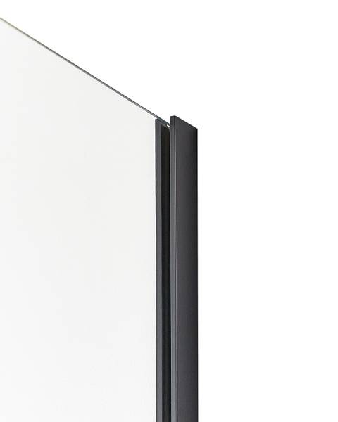 Paroi de douche AHAUS Noir - Transparent - Diamètre : 100 cm