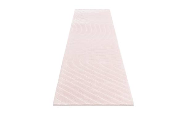 Tapis de passage Darya CCCLIV Rose foncé - Laine - 84 x 1 x 302 cm