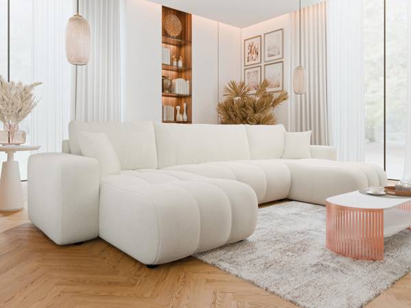 Wohnlandschaft Furyn U Cremeweiß