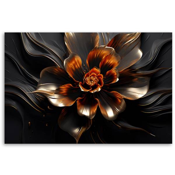 Tableau déco fleur de lotus glamour 60 x 40 cm