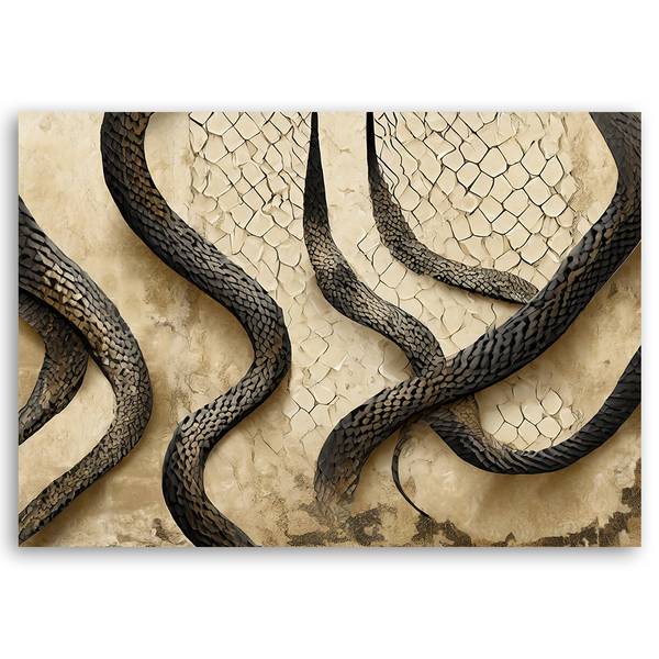 Wandbild schlangenhaut textur glamour 90 x 60 cm