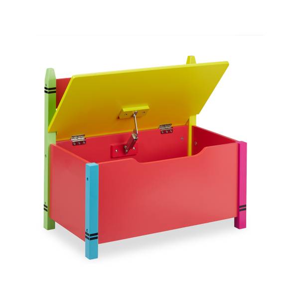 Kindersitzbank mit Stauraum Grün - Rot - Gelb - Holzwerkstoff - 60 x 55 x 35 cm