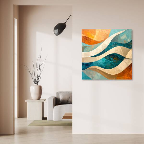 Wandbild Linien 40 x 40 cm