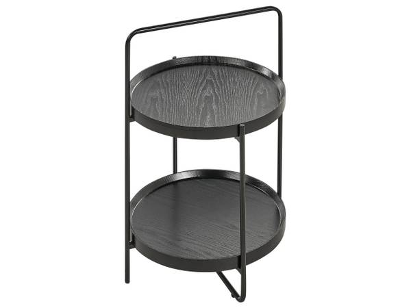 Table d'appoint EVART Noir - Bambou - 45 x 64 x 1 cm