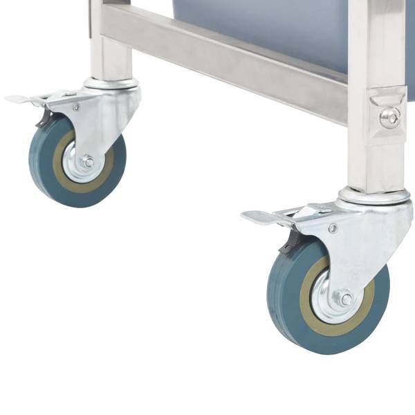 Servierwagen XT3484 Silber - Metall - 44 x 93 x 82 cm