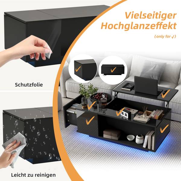 Couchtisch Hermes Ⅳ Schwarz