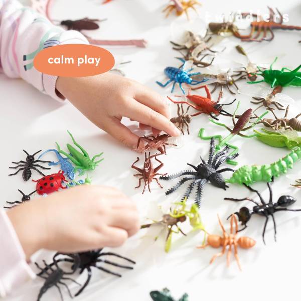 Figurines de jouets Insectes 50 pcs. Matière plastique - 3 x 18 x 19 cm