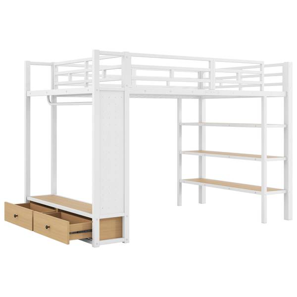 Cadre de lit mezzanine Hephaestus Ⅰ Blanc