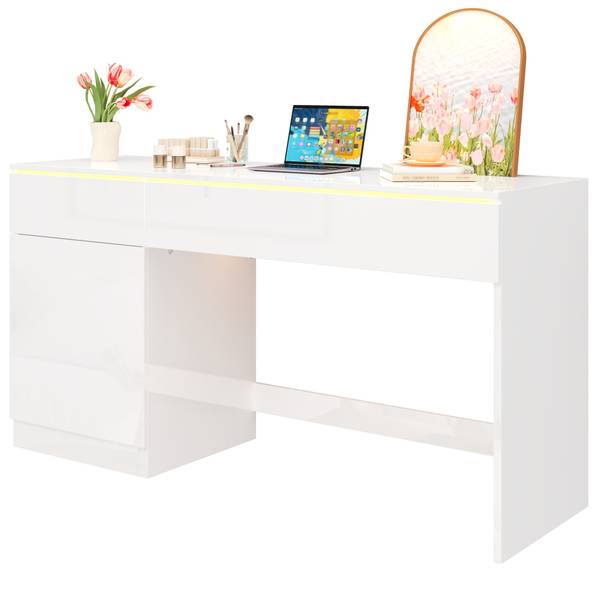 Schreibtisch BA1250M Ⅱ Weiß - Holzwerkstoff - 50 x 78 x 120 cm