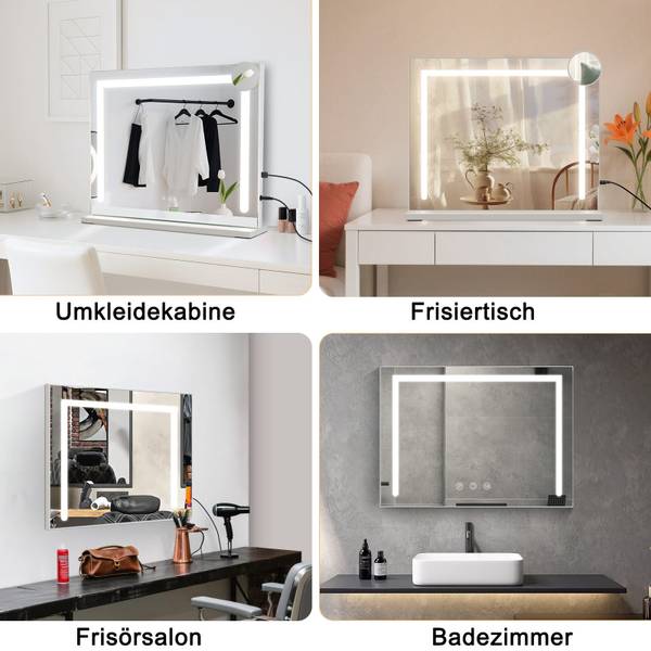 LED board-Spiegelleuchte Lipka II 55 x 12 x 70 cm
