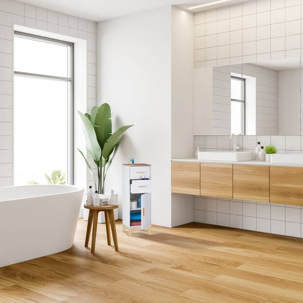 110602 Braun - Weiß - Holzwerkstoff - 36 x 13 x 94 cm