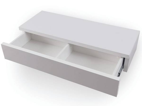 Schminktisch NUSCO Hochglanz Weiß - Weiß