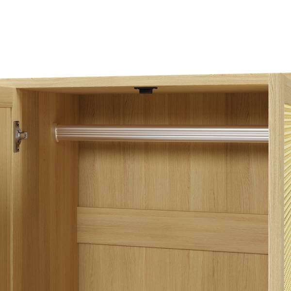 Kleiderschrank NaturWoody Ⅴ Braun - Holzwerkstoff - 50 x 180 x 120 cm