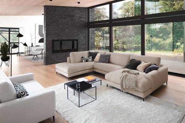 Wohnlandschaft CARA Taupe