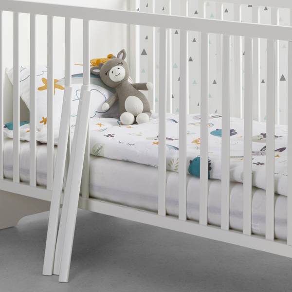 Gitterbett LUNA WHITE Weiß - Holzwerkstoff - 140 x 1 x 70 cm