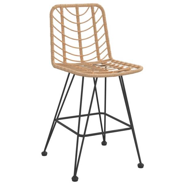 Barhocker 3017480 2er Set Braun - Stahl - Polyethylen - 45 x 103 x 56 cm