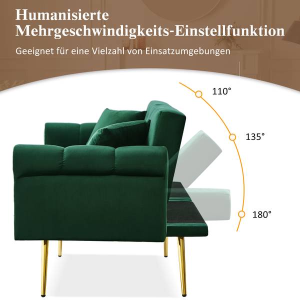 2-Sitzer-Schlafsofa Lelantos Ⅲ Grün