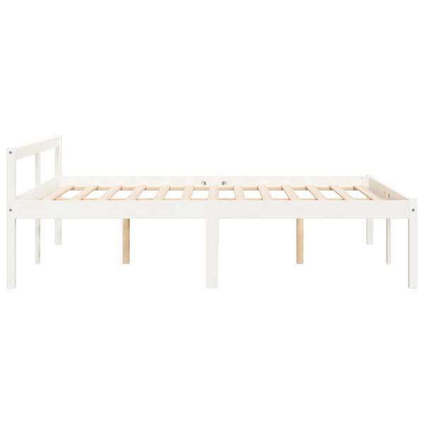 Seniorenbett XT 3975 Weiß - Massivholz - 146 x 71 x 206 cm