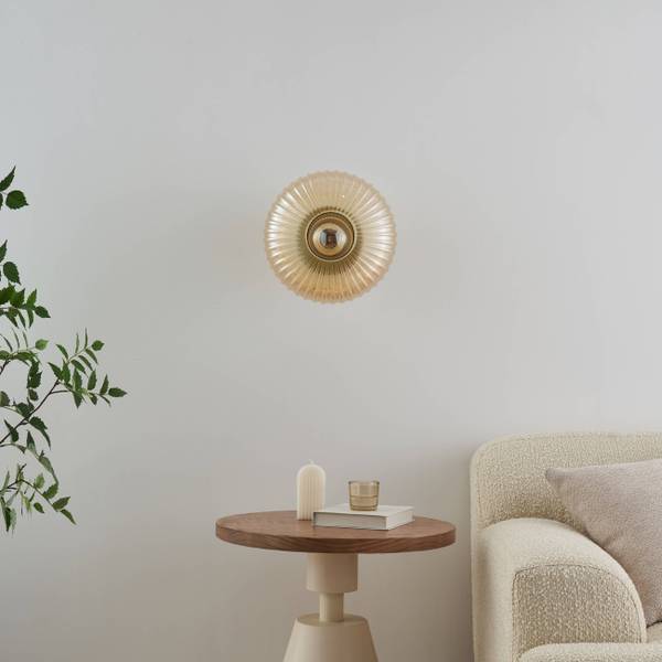 Wandleuchte Ambrine Gold - Metall - 24 x 24 x 20 cm
