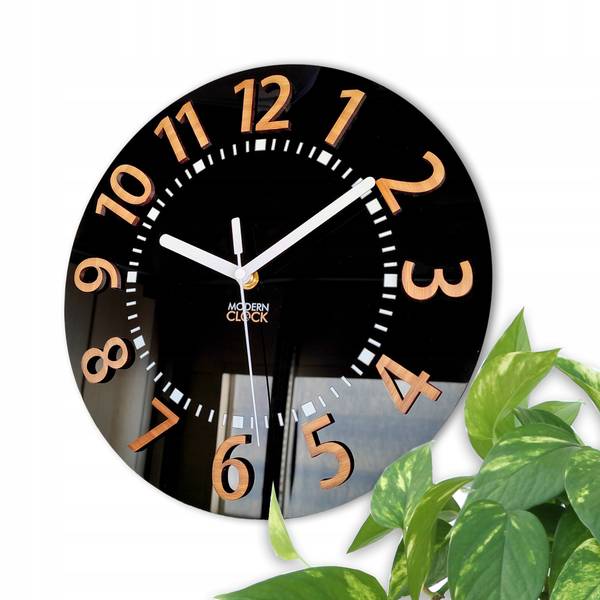 Wanduhr Eros Schwarz - Kunststoff - 28 x 28 x 4 cm