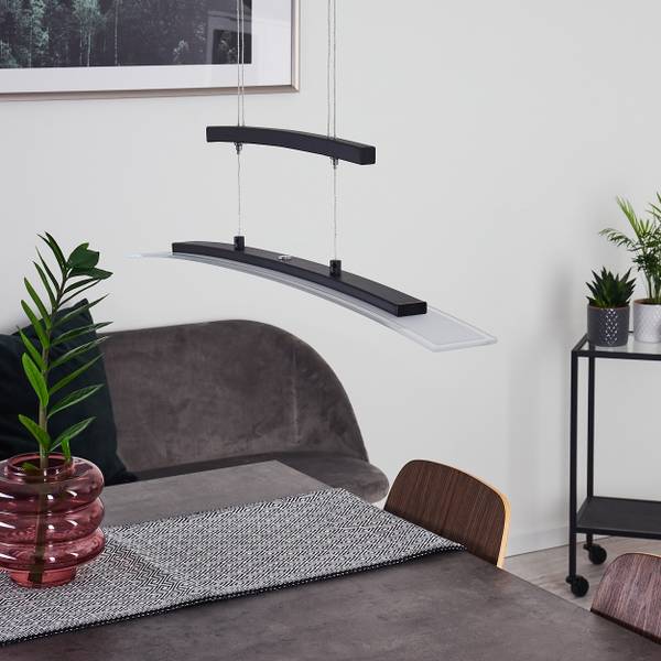 Pendelleuchte Silvi Schwarz - Durchsichtig - Weiß