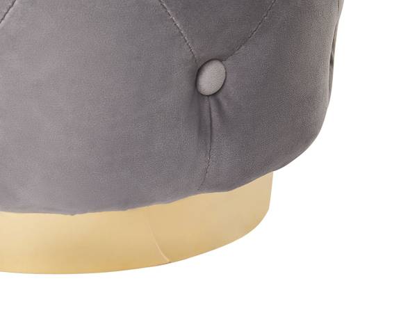 Poef CARROLLTON goud - grijs - textiel - 40 x 41 x 40 cm
