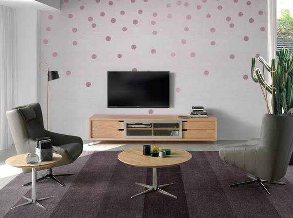 Drehbarer Sessel 5044 Grau - Strukturstoff - Flachgewebe - Kunstleder - Edelstahl - 76 x 100 x 90 cm