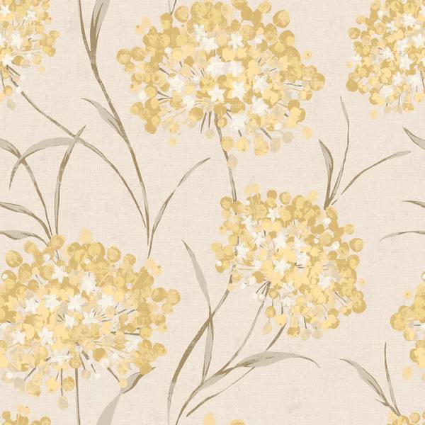 Vliestapete Giselle Blumen Gelb