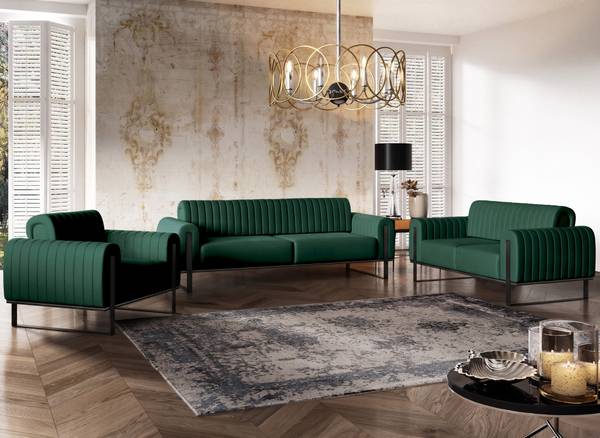 3-Sitzer-Sofa PARISSA Grün - Breite: 228 cm