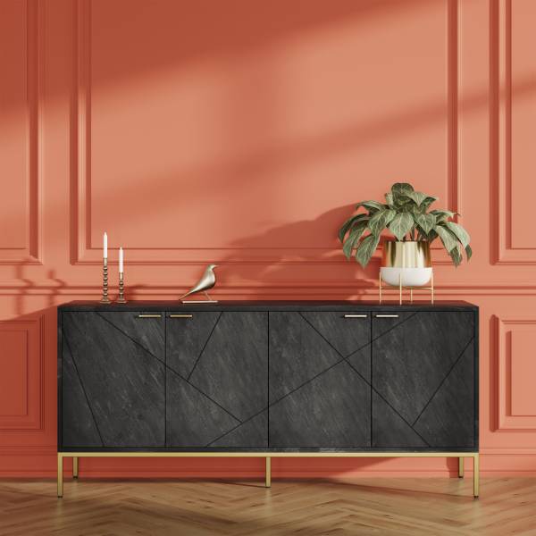 Cache-pot en métal rose clair et laiton Rose foncé - Métal - 19 x 26 x 19 cm