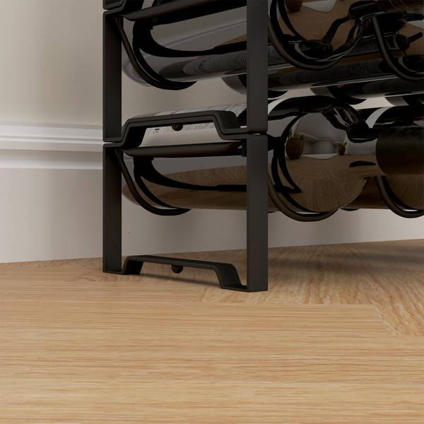 Wijnrek 801-382V00BK zwart - metaal - 17 x 41 x 43 cm