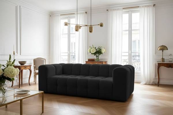 Sofa 3-Sitzer SOLVIE Schwarz