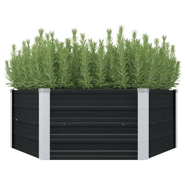 Hochbeet DE573 Grau - Metall - 129 x 45 x 129 cm