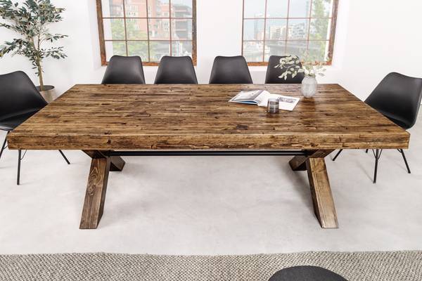 Esstisch GOLIATH Braun - Holzwerkstoff - 210 x 76 x 100 cm