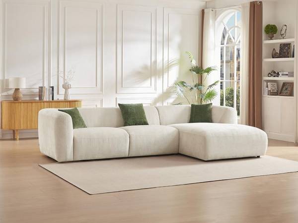 Sofa ohne Schlafmöglichkeit TANCAVO Beige - Textil - 178 x 72 x 307 cm