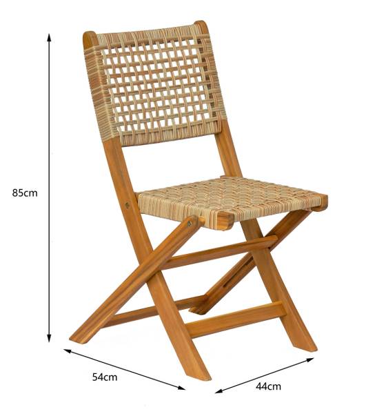 Gartenstühle CURITIBA 2er Set Braun - Massivholz - 48 x 85 x 54 cm