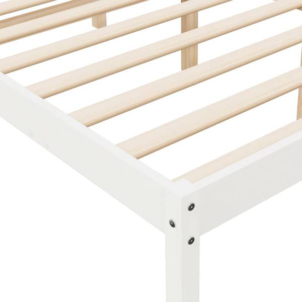 Seniorenbett XT 3975 Weiß - Massivholz - 146 x 71 x 206 cm